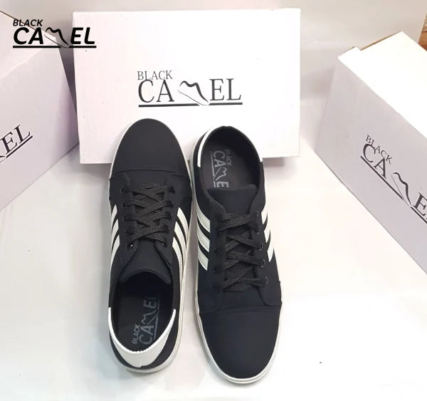 Black Camel Sneakers For Men | Black Color Shoes For Men (asiwen 39-44)