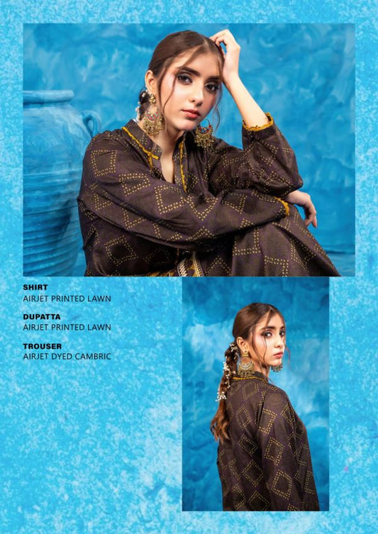 ✨ Zesh ✨ 3 Pieceunstitched Suit Zesh Summaer Lawn Collection 2025
